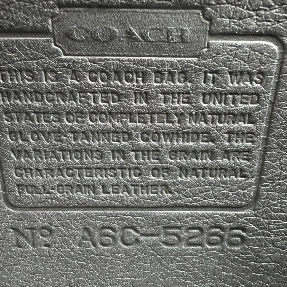 Coach Vintage Black Leather Briefcase Bag - Picture 8 of 8